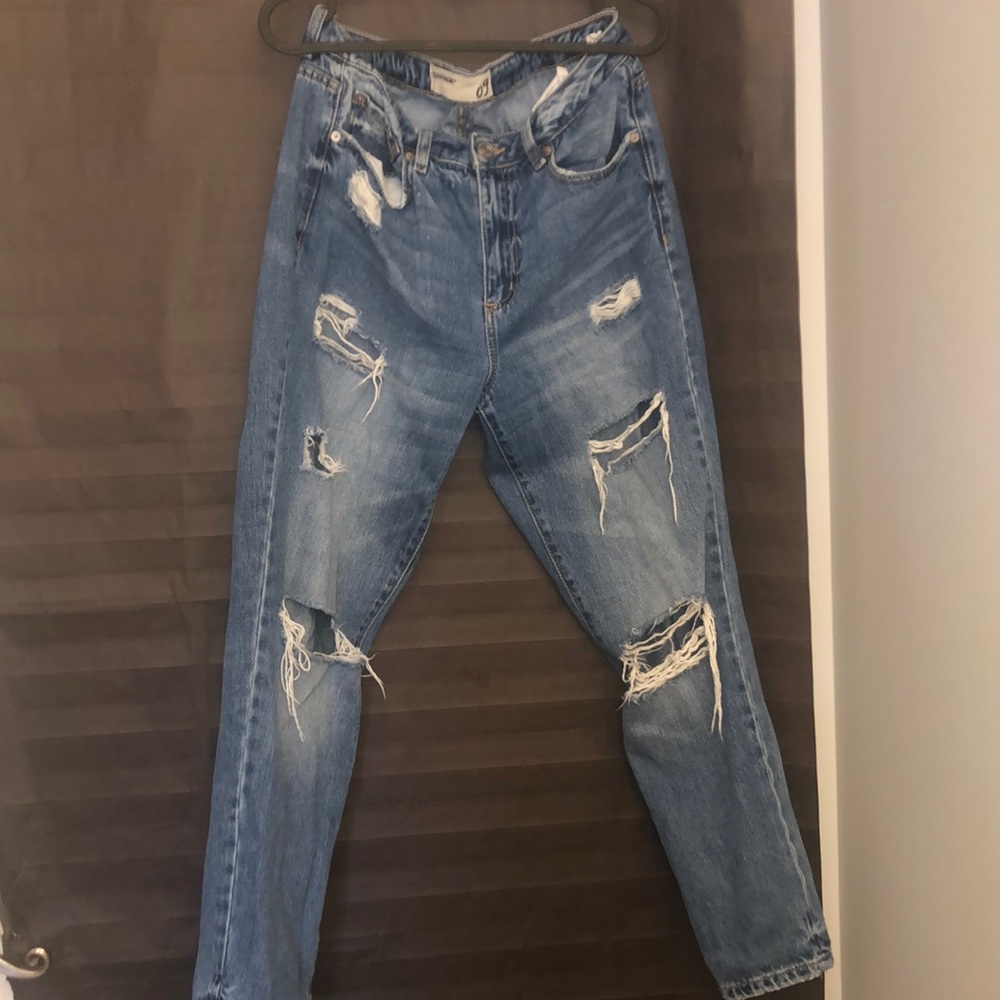 Garage ripped mom jeans
